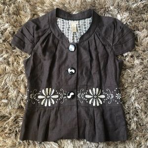 Anthropologie Elevenses Blazer